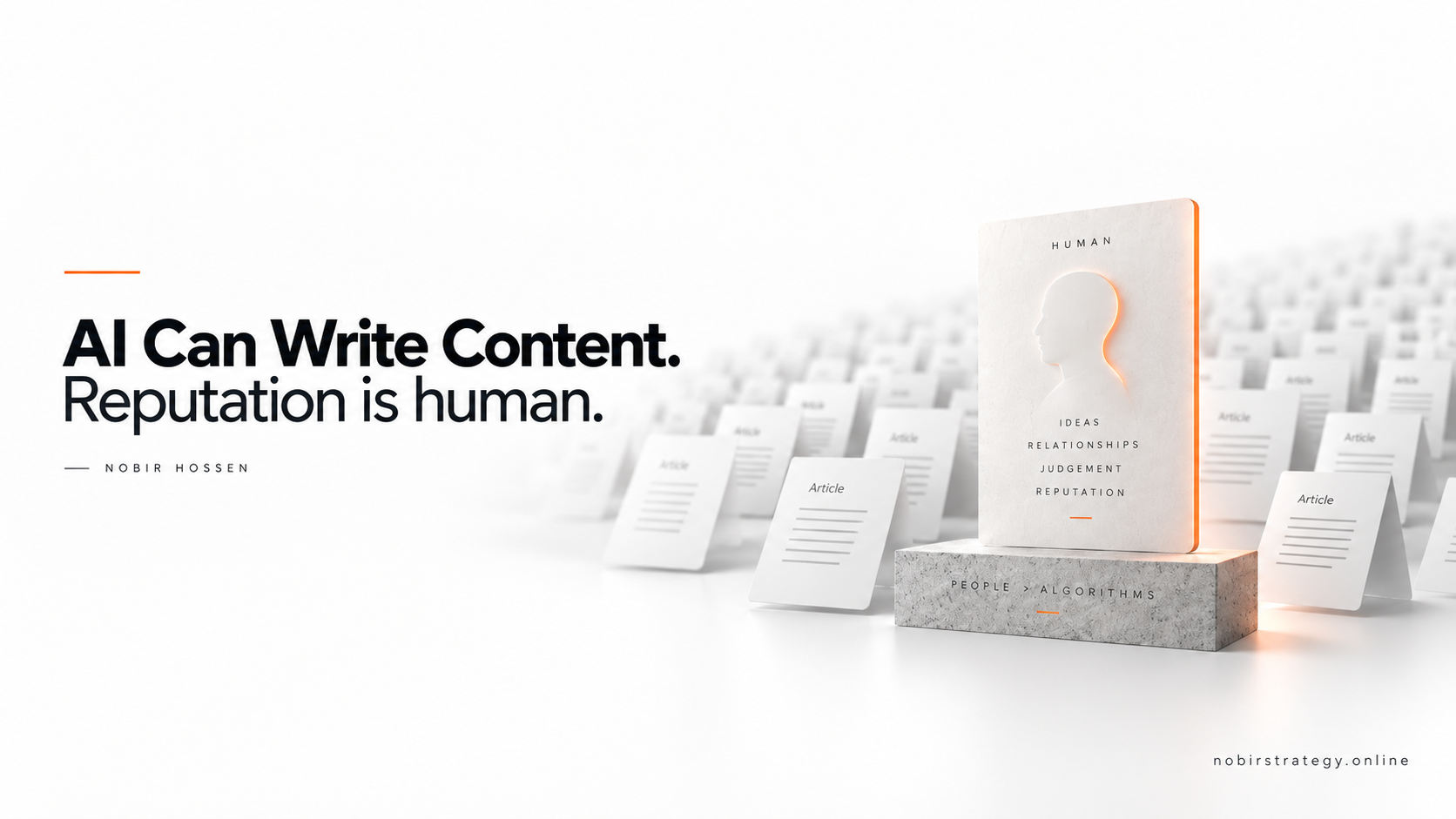 AI Can Write Your Content. It Cannot Build Your Reputation.